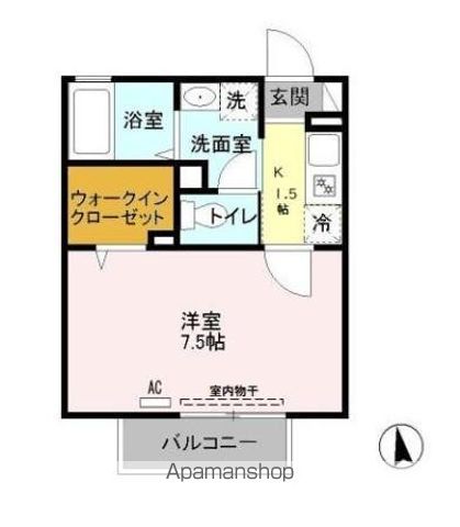 ルナエイト 203号室 間取り
