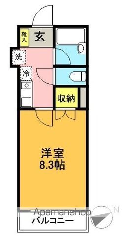 シャトー梅ヶ丘 410号室 間取り