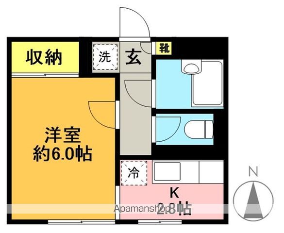 オーク・イースト 205号室 間取り