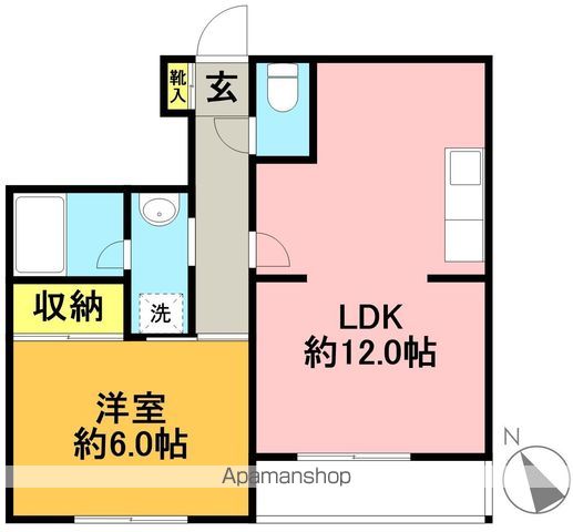 クレル洸雙 301号室 間取り