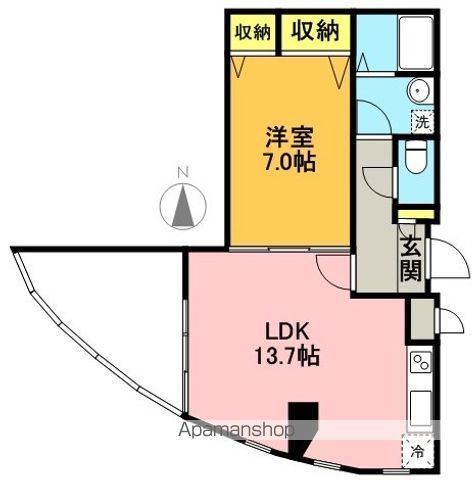 ウィルテラス新代田 304号室 間取り