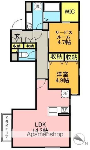 レンブラン赤堤 103号室 間取り