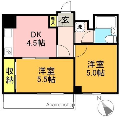 ハウスＨＡＲＡＤＡ 303号室 間取り