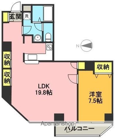 ウィルテラス新代田 405号室 間取り