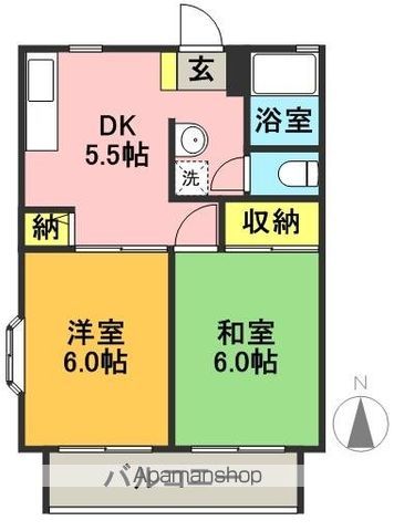 ラ・ビアンローズ 206号室 間取り