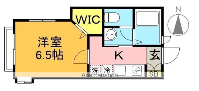 シャンブル 101号室 間取り