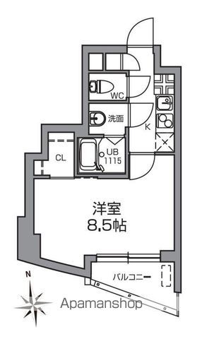 Ｅｎｏ　ｄｅ豪徳寺 101号室 間取り
