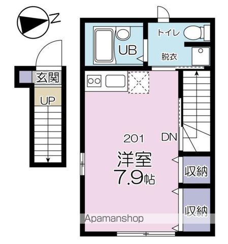 エスパーダ下高井戸 201号室 間取り