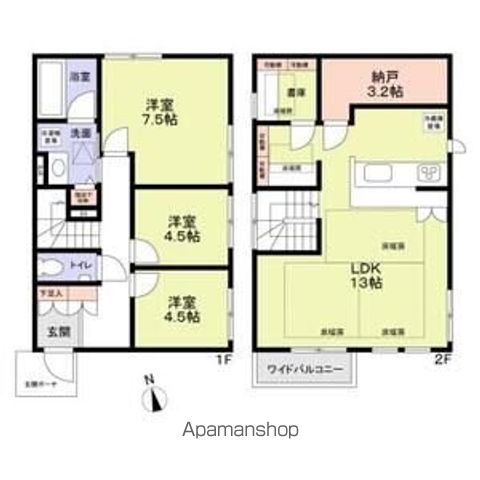 世田谷区宮坂１丁目戸建 間取り