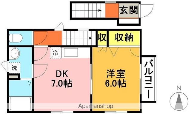 ラピス 201号室 間取り