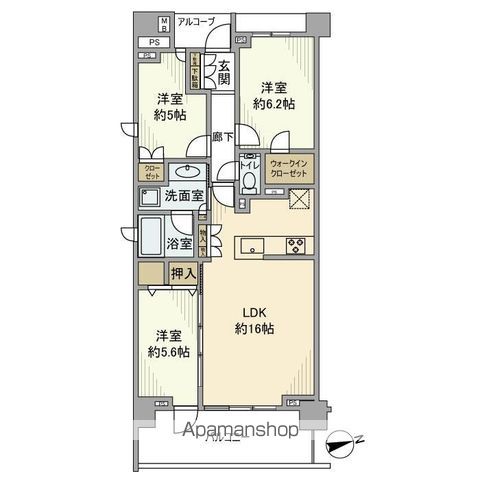 プラウド上北沢ディアージュ 406号室 間取り