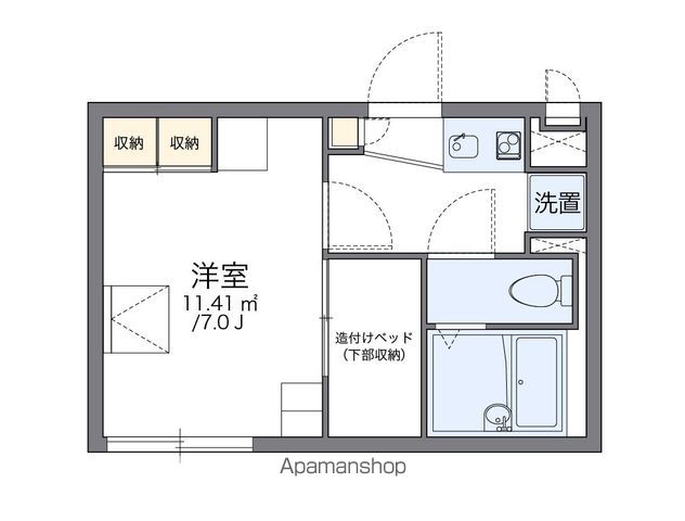 レオパレス桜花Ａ 201号室 間取り