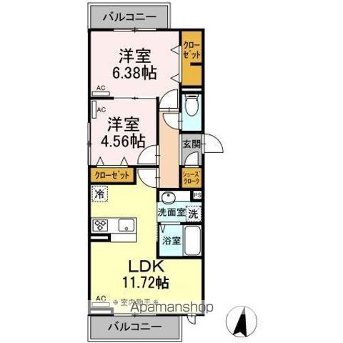 セレスティア船橋 205号室 間取り