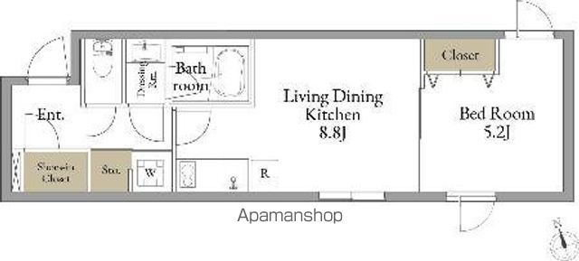 ＬｉｖｅＦｌａｔ　西荻窪 103号室 間取り