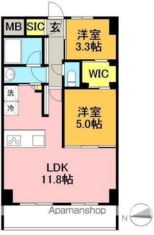 ｌｅ　Ｓｕｄ　&alpha; 103号室 間取り