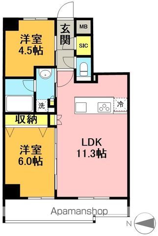 ｌｅ　Ｓｕｄ　&alpha; 302号室 間取り