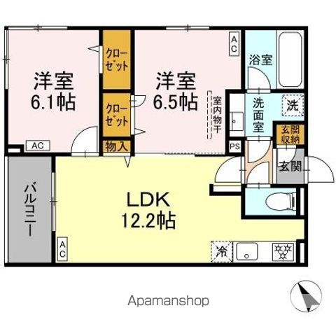 ＡｓｓｅｔーＣｏｕｒｔ世田谷船橋 301号室 間取り