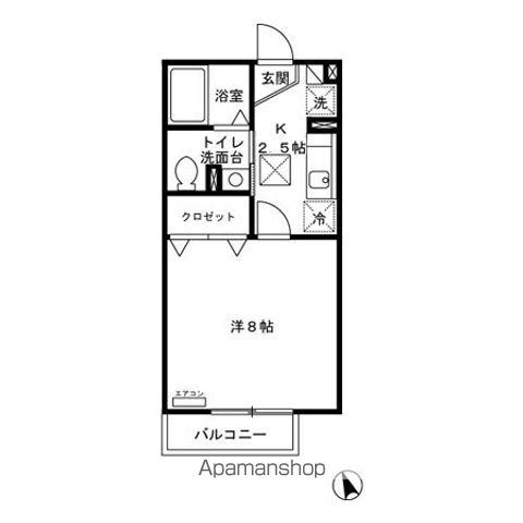 シャンテ久我山 103号室 間取り