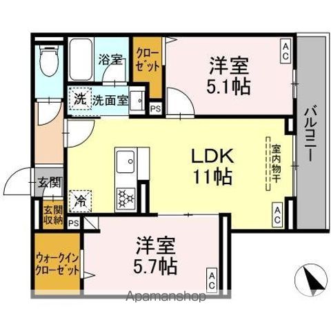 セレスティア桜上水 305号室 間取り