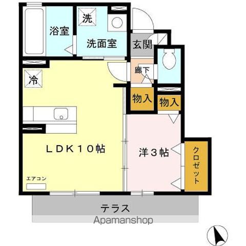 アバンティ　Ｉ 102号室 間取り