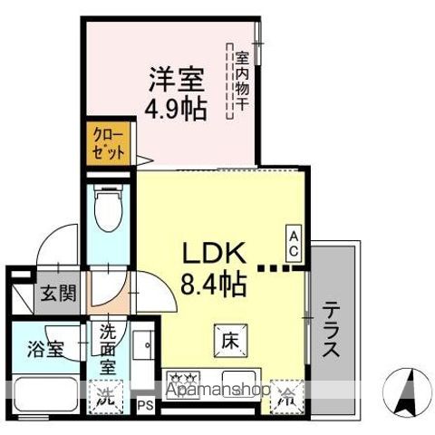 世田谷区砧１丁目ＫＪ　ＤーＲＯＯＭ工事 101号室 間取り