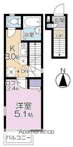 プティカァーネ 203号室 間取り