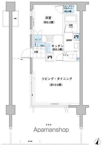 ガーデニエール砧レジデンス 115号室 間取り