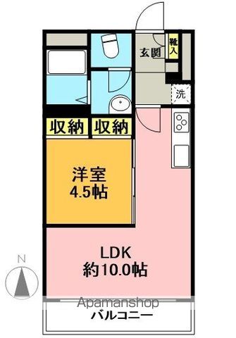 サンライズマンション 202号室 間取り