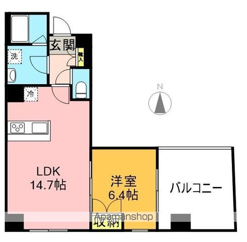 ＬＯＣ&rsquo;Ｓ　ＤＡＩＴＡＢＡＳＨＩ 203号室 間取り