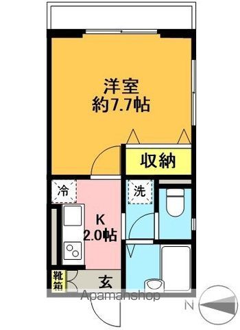 フレックスＡ 103号室 間取り