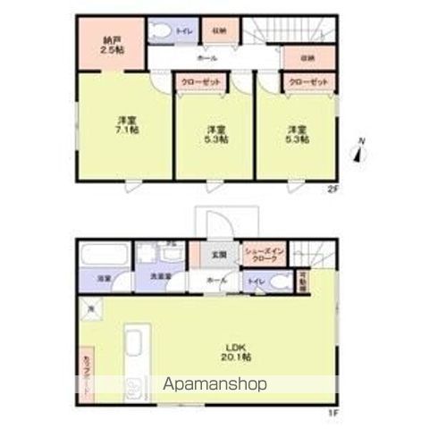 世田谷区上北沢３丁目戸建貸家 間取り