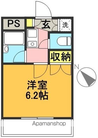 パストラルマンションＭⅢ 206号室 間取り