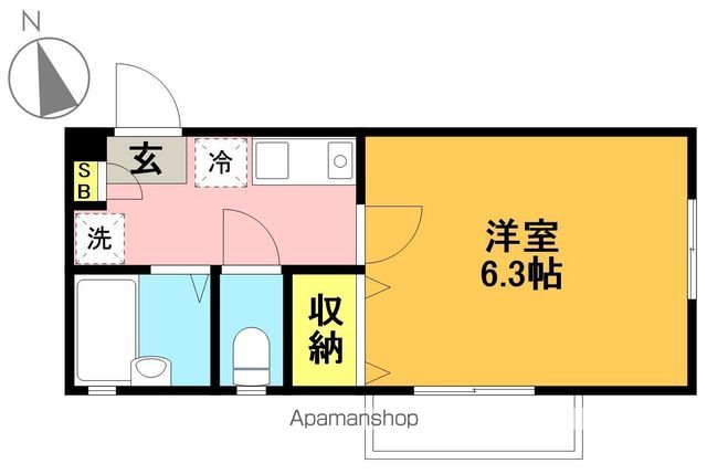 カサベルデ梅丘 201号室 間取り