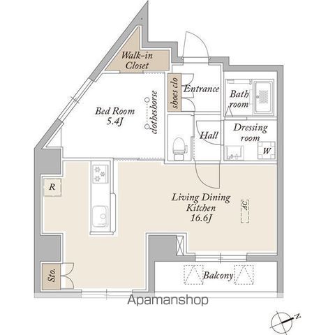 ＡＲＫＭＡＲＫ上北沢 507号室 間取り