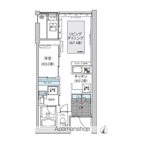 ガーデニエール砧ウエスト 237号室 間取り