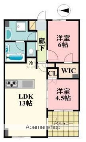 ウエリス代沢 302号室 間取り
