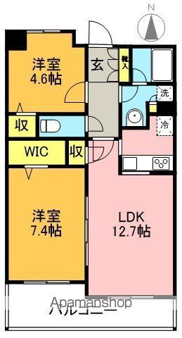 プレミアコンフォート高井戸 407号室 間取り