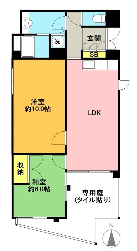 パインヒルズ東松原 302号室 間取り