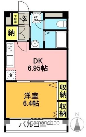 サンライズマンション  406号室 間取り
