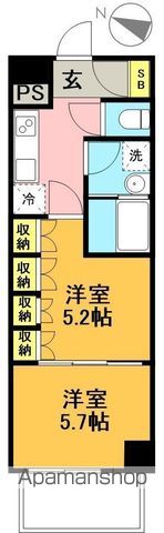 ニューミラ明大前　（旧ＣＲＥＡＬｐｒｅｍｉｅｒ明大前） 509号室 間取り