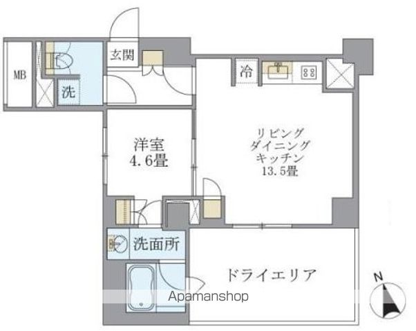Ｂｒｉｌｌｉａ　ｉｓｔ　北沢 102号室 間取り