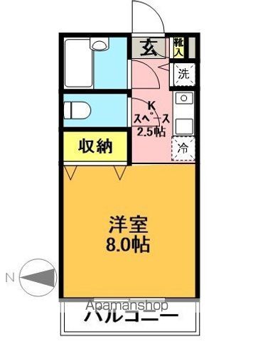 クラフトハウス 102号室 間取り
