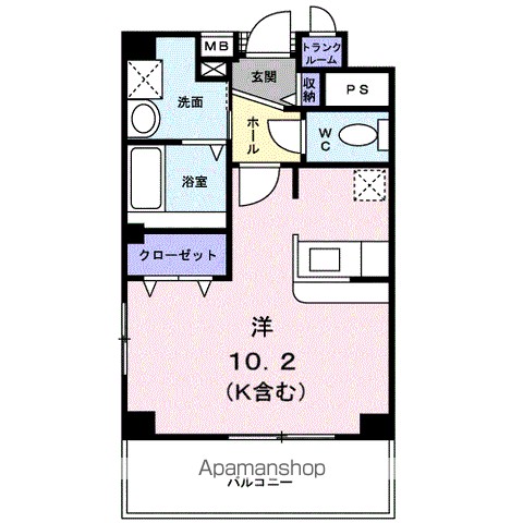 Ｋ・Ｏ　レーベン 102号室 間取り