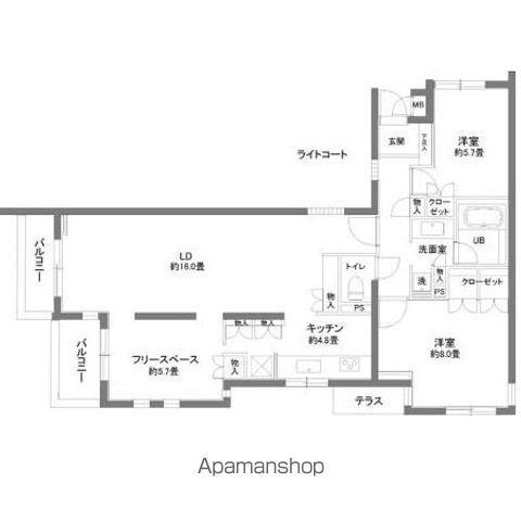 カスタリア北沢 403号室 間取り
