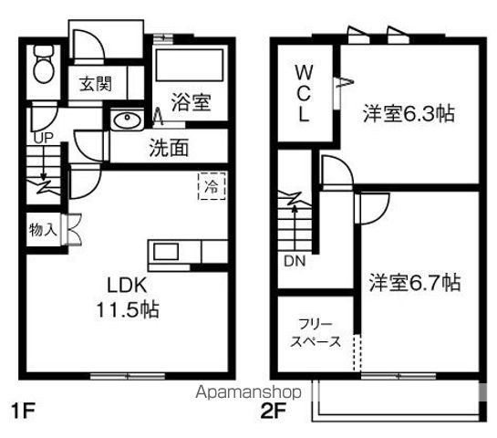 Ｄｏｍｉｒ宮前Ｂ 102号室 間取り