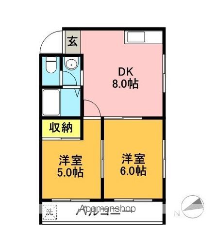 ファミーユ浜田山 205号室 間取り