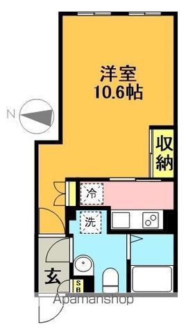 Ｌａｐｕｌｅ明大前　（旧）ＰＡＲＫ　ＳＱＵＡＲＥ　明大前 102号室 間取り