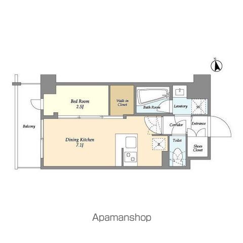 アジールコート下高井戸 507号室 間取り