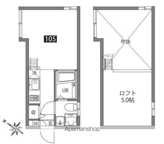 スタイル笹塚 105号室 間取り