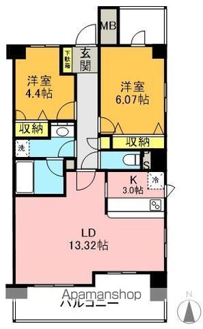 プレミアコンフォート高井戸 109号室 間取り